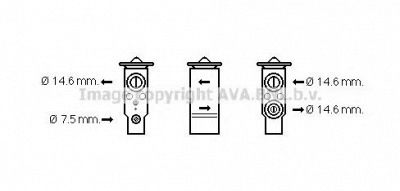 AVA QUALITY COOLING hy1289 -  Расширительный клапан, кондиционер